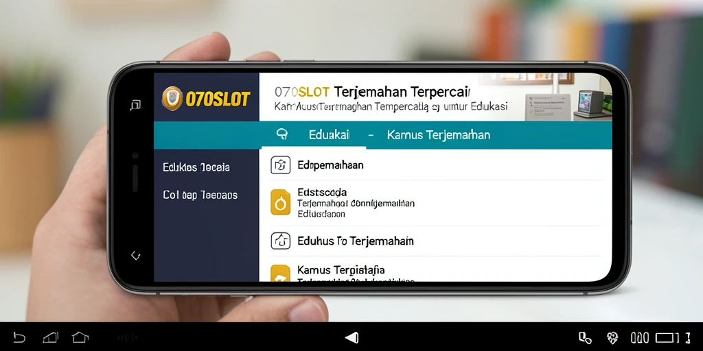Antarmuka pengguna dari 070SLOT yang sederhana dan fungsional.