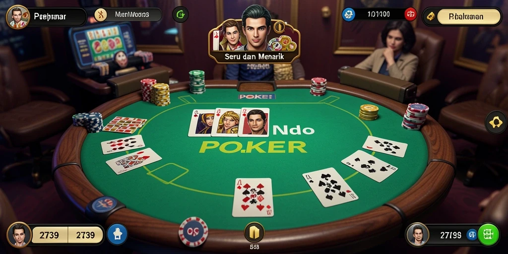 Tampilan antarmuka yang menarik dari game Poker 2739