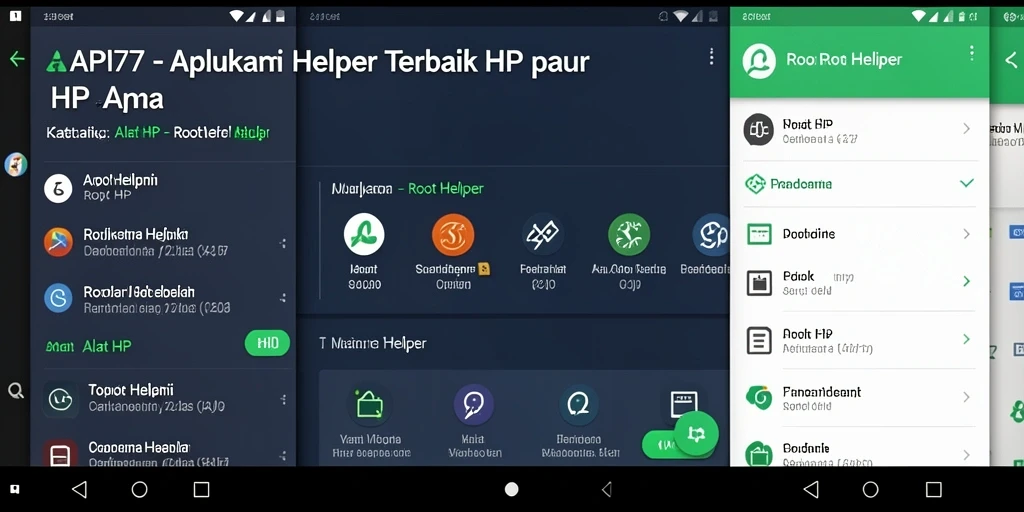 Antarmuka sederhana API77 yang memudahkan proses Root Helper.