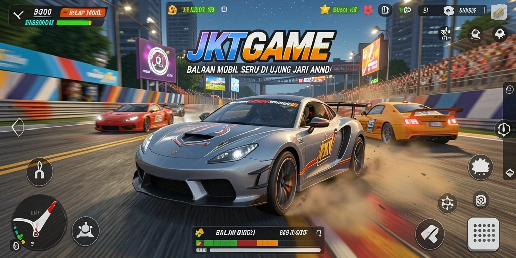 Tampilan antarmuka game Balap Mobil yang menarik dan fungsional.