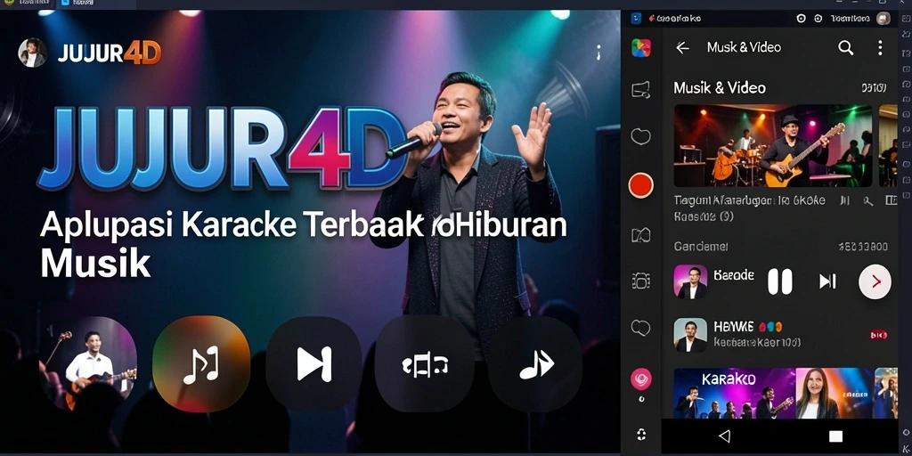 Tampilan antarmuka JUJUR4D yang menarik untuk karaoke.