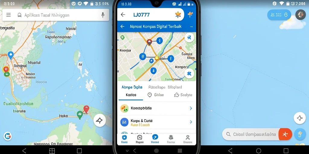 Antarmuka pengguna LJO777 yang sederhana dan intuitif untuk navigasi.