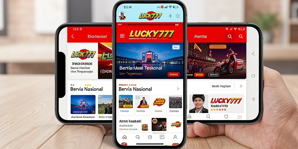Antarmuka aplikasi LUCKY777 yang menampilkan berita nasional terkini.