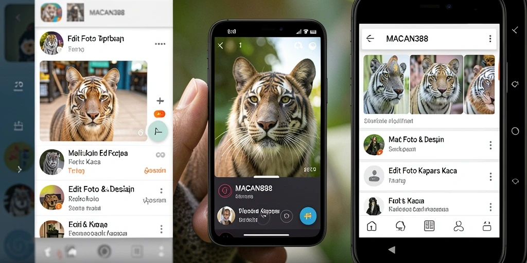Tampilan antarmuka utama MACAN388 untuk Edit Foto Kertas Kaca.