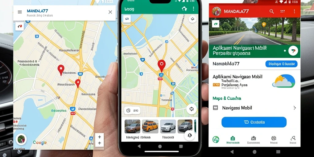 Antarmuka MANDALA77 yang intuitif untuk navigasi mobil.
