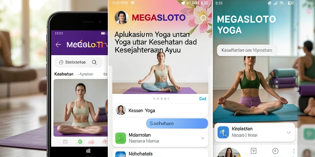 Antarmuka MEGASLOTO menampilkan sesi yoga yang jelas dan interaktif.