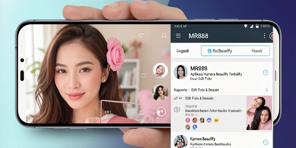 Screenshot utama MR888 menampilkan antarmuka pengguna yang sederhana dan elegan.