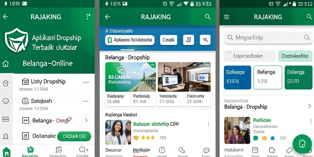 Tampilan antarmuka RAJAKING yang intuitif dan mudah digunakan.
